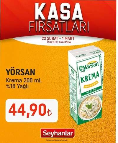 Yörsan Krema 200 Ml %18 Yağlı