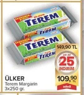 Ülker Terem Margarin 3X250 Gr.