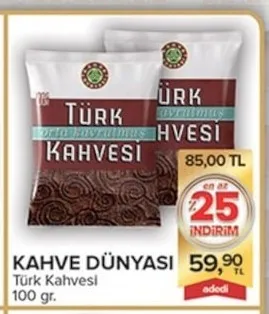 Kahve Dünyasi Türk Kahvesi 100 Gr.