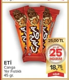 Eti Canga Yer Fıstıklı 45 Gr.