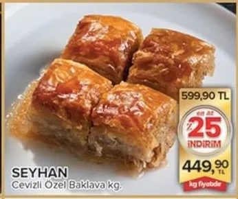Seyhan Cevizli Özel Baklava Kg.