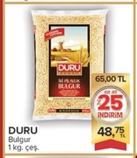Duru Bulgur 1 Kg. Çeşitleri