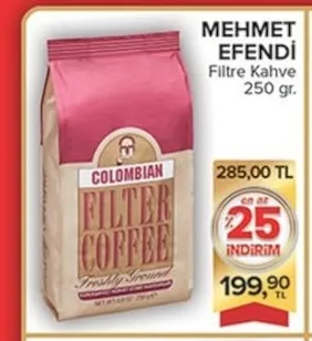 Mehmet Efendi̇ Filtre Kahve 250 Gr.