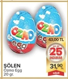 Şölen Ozmo Egg 20 Gr.