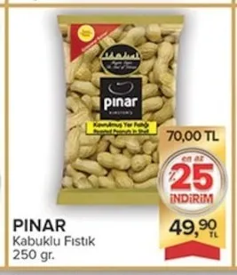 Pınar Kabuklu Fıstık 250 Gr.