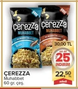 Çerezza Muhabbet 60 Gr. Çeşit.