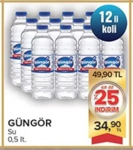 Güngör Su 0,5 Lt.