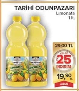 Tari̇Hi̇ Odunpazari Limonata 1 Lt.