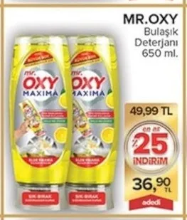Mr.Oxy Bulaşık Deterjanı 650 Ml