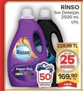 Ri̇Nso Sıvı Deterjan 2500 Ml. Çeş.