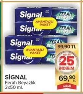 Si̇Gnal Ferah Beyazlık 2X50 Ml.