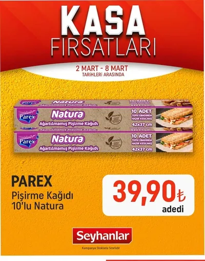 Parex Pişirme Kağıdı 10'Lu Natura