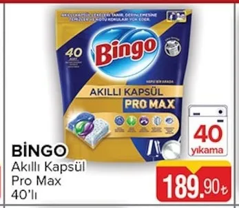 Bingo Akıllı Kapsül Pro Max 40'Lı