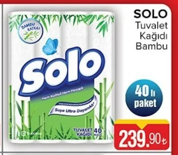 Solo Tuvalet Kağıdı Bambu 40'Lı Paket