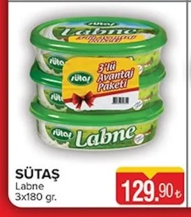 Sütaş Labne 3X180 Gr.