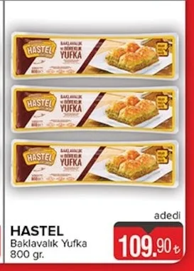 Hastel Baklavalık Yufka 800 Gr.