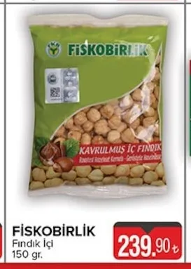 Fiskobirlik Fındık Içi 150 Gr.