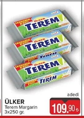 Ülker Terem Margarin 3X250 Gr.
