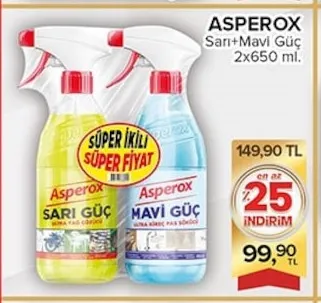 Asperox Sarı+Mavi Güç 2X650 Ml