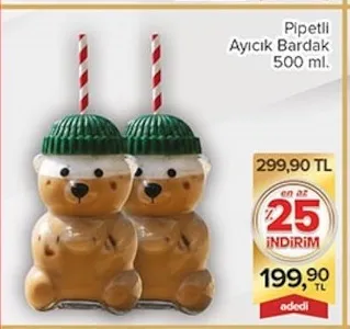 Pipetli Ayıcık Bardak 500 Ml