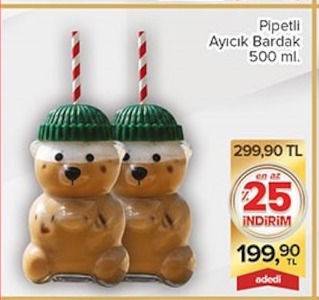 Pipetli Ayıcık Bardak 500 Ml