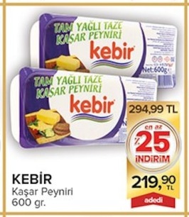 Kebir Kaşar Peyniri 600 Gr.