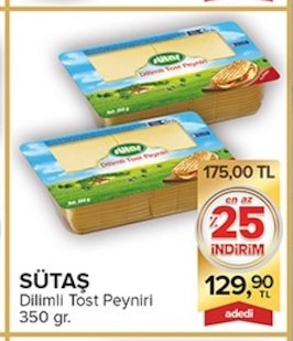 Sütaş Dilimli Tost Peyniri 350 Gr.