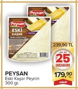 Peysan Eski Kaşar Peyniri 300 Gr.