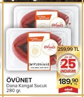 Övünet Dana Kangal Sucuk 280 Gr.