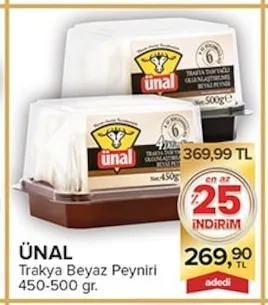 Ünal Trakya Beyaz Peyniri 450-500 Gr.