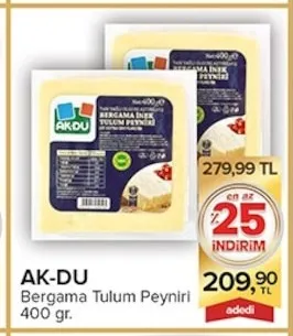 Ak-Du Bergama Tulum Peyniri 400 Gr.