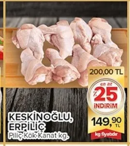 Keskinoğlu Erpiliç Piliç Kök Kanat Kg.