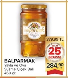 Balparmak Yayla Ve Ova Süzme Çiçek Balı 460 Gr.
