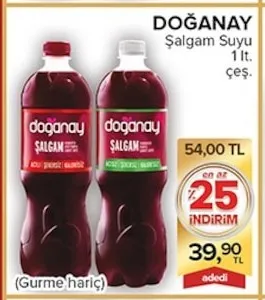 Doğanay Şalgam Suyu 1 Lt. Çeş.