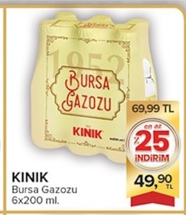 Kinik Bursa Gazozu 6X200 Ml