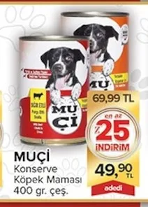 Muçi Konserve Köpek Maması 400 Gr. Çeş.