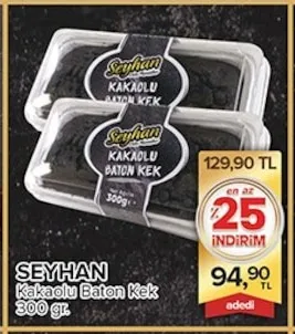 Seyhan Kakaolu Baton Kek 300 Gr.