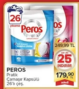 Peros Pratik Çamaşır Kapsülü 26'Lı Çeş.
