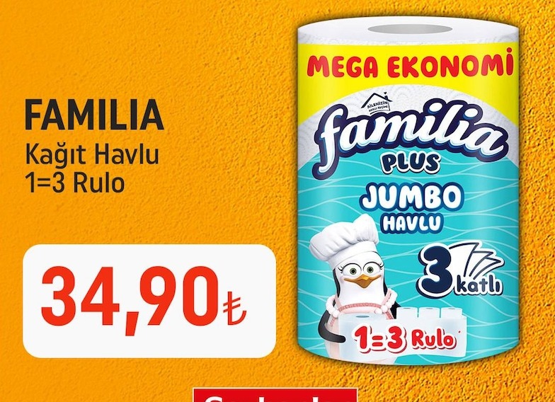 Familia Kağıt Havlu 1=3 Rulo