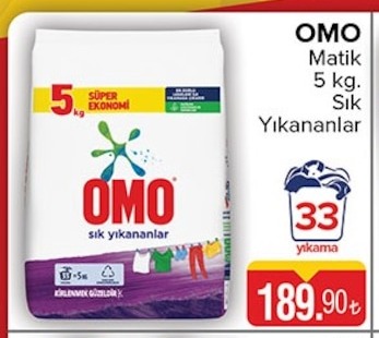 Omo Matik 5 Kg Sık Yıkananlar