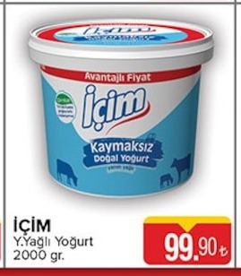 İçim Y.Yağlı Yoğurt 2000 Gr.