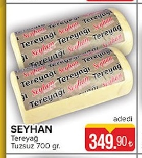 Seyhan Tereyağ Tuzsuz 700 Gr.