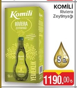Komili Riviera Zeytinyağı 5 Lt.