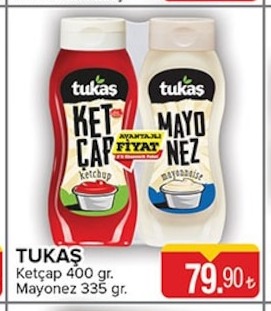 Tukaş Ketçap 400 Gr. Mayonez 335 Gr.
