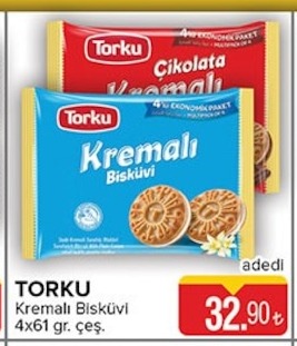 Torku Kremalı Bisküvi 4X61 Gr. Çeş.