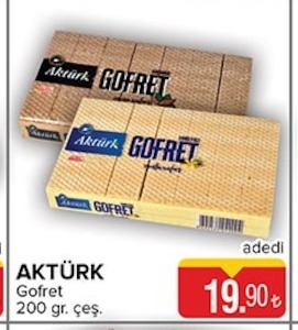 Aktürk Gofret 200 Gr. Çeş.