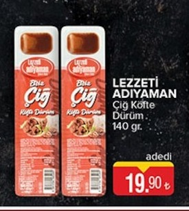 Lezzeti Adiyaman Çiğ Köfte Dürüm 140 Gr.