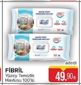 Fibril Yüzey Temizlik Havlusu 100'Lü