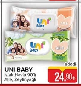 Uni Baby Islak Havlu 90'Lı Aile, Zeytinyağlı