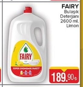 Fairy Bulaşık Deterjanı 2600 Ml Limon